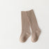 Multicolor children's socks double needle vertical stripes middle stockings baby socks solid color sports socks