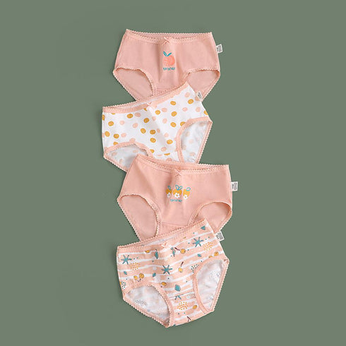 4 Pack Girls Cotton Underwear
