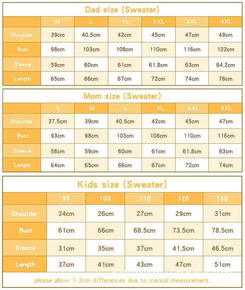 Long-sleeved parent-child sweater