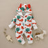 Autumn And Winter Cartoon Printed Baby Jumpsuit