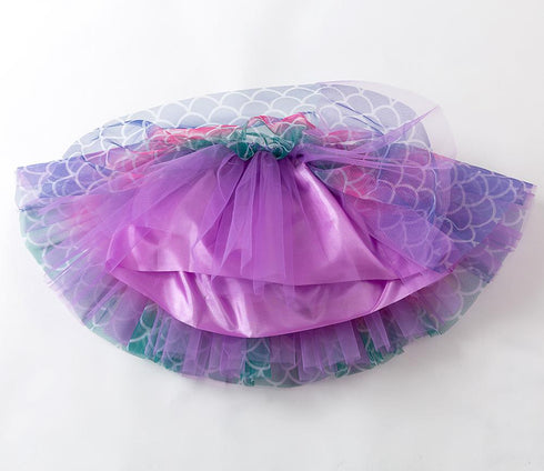 European And American New Style Girls' Skirt With Inner Lining, Bowknot, Hairpin, Mesh And Fluffy Skirt