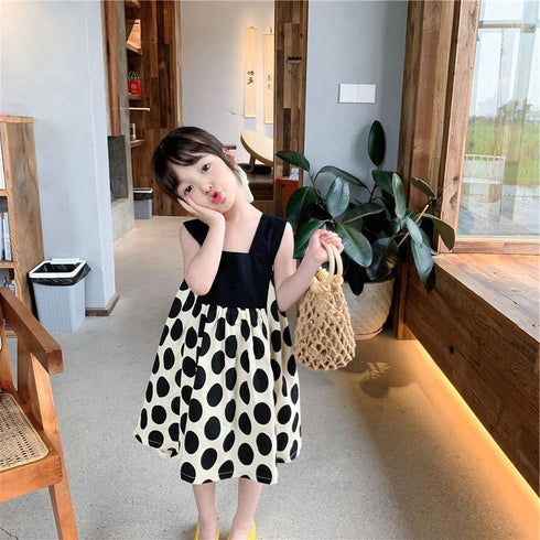 Children's Dot Contrast Dress