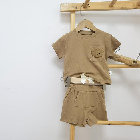Summer Style Pit Strip Short Sleeved Clothes And Shorts Two-piece Baby Suit