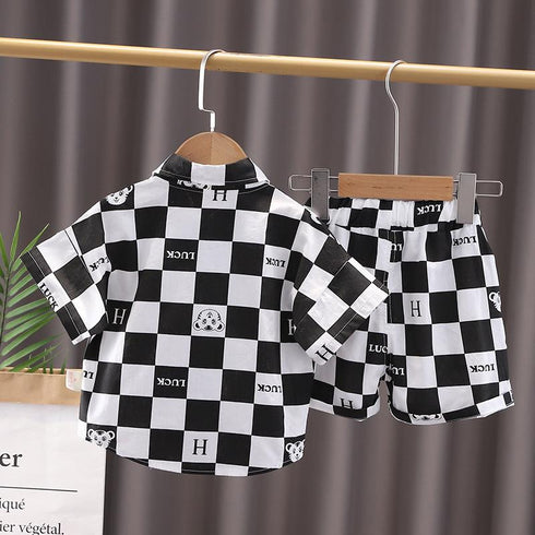 Boys summer suit short sleeve two-piece set