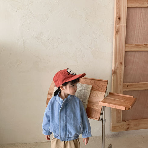 Simple children's denim jacket spring and autumn baby jacket