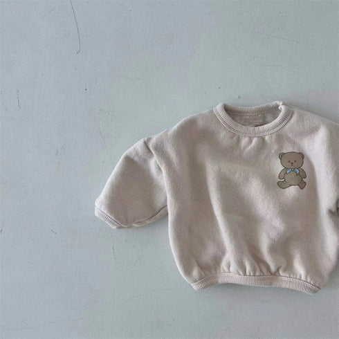 Cartoon Bear Crewneck Loose Wear