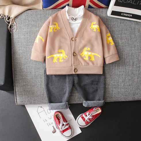 Boys Spring and Autumn Three-Piece Set