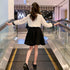 Girl's Spring Dress Little Fragrance Shirt Skirt Set