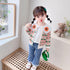 Flower Cardigan Three Piece Set Baby Girl Lapel Shirt Long Sleeve Set