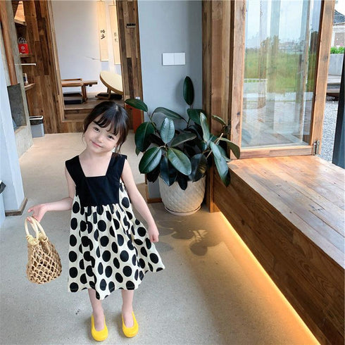 Children's Dot Contrast Dress