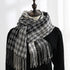 Fashion Plaid Scarf Sweet Cashmere Scarf Thickened Warm Shawl