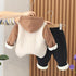 Winter boys thick hooded vests long sleeve three-piece set