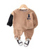 Children's long sleeve padded sweater two-piece suit