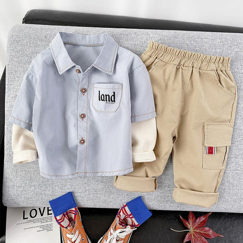 Boy's Shirt Set Two-Piece Set