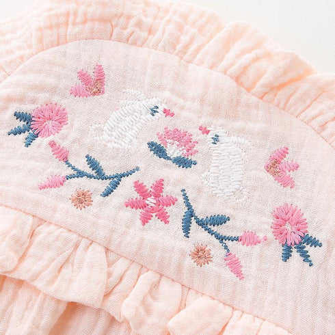 Baby Girl Embroidered Climbing Clothes Baby Girl Summer New Condole Belt Fart Jumpsuit Sweet And Cute