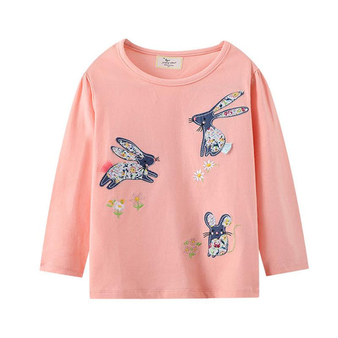 Girls Long Sleeve T-shirt European And American Autumn New Cartoon Printed Jacket