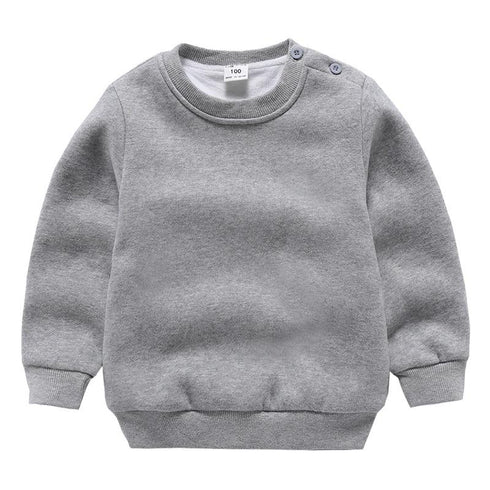 Boys And Girls With Velvet Sweatshirt Tops