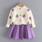 Children's sweater skirt cardigan fall/winter two-piece sweater