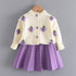 Children's sweater skirt cardigan fall/winter two-piece sweater