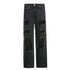 Hip Hop High Waist Straight Jeans With Rough Edges And Holes