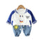 Spring and Autumn Children's Baseball Suit Set of Three