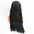 Women chemical fiber non-front lace big braid wig headgear
