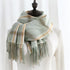 Fashion Plaid Scarf Sweet Cashmere Scarf Thickened Warm Shawl