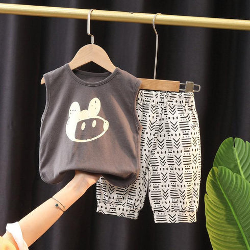 Boy's vest set two-piece set