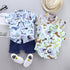 Summer Boys Dinosaur Print Short Sleeve Set