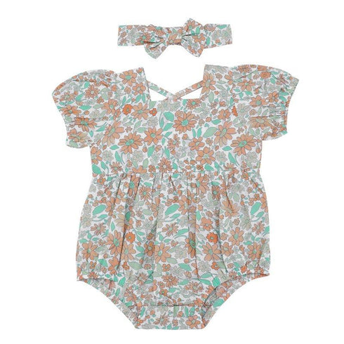 Newborn baby short sleeve jumpsuit