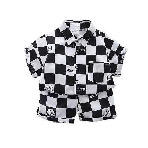 Boys summer suit short sleeve two-piece set