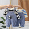 Boys' Casual Jeans Suspenders Two-piece Set Boys' Round Neck Sweater Long Sleeve Set