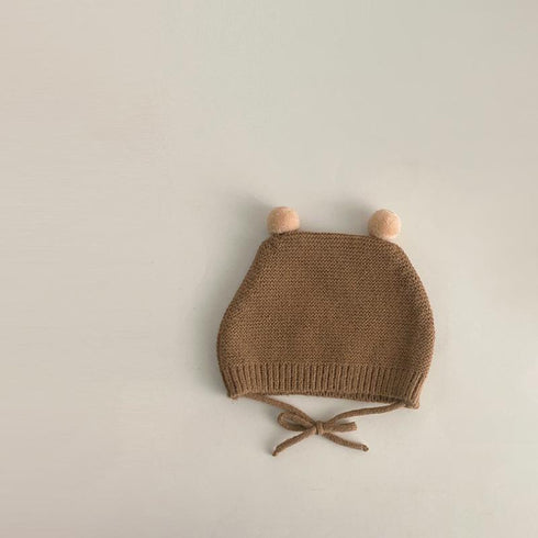 Autumn and winter super cute lace-up ear protection cap 15.3-17.7 inches