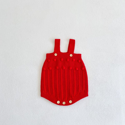 Handmade ball cotton knitted cardigan ha clothes climbing suit two-piece set