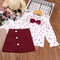 Spring and Autumn Girls Long Sleeve Skirt Pants Two-Piece Set