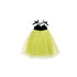 Children's Mesh Stitched Puffy Skirt Little Girl's Foreign Style Sling Yarn Skirt