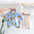Boys' Summer Suit Baby Cartoon Shirt Short Sleeve Top Set