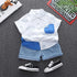 Boys Summer Short Sleeve Shorts Two-Piece Set