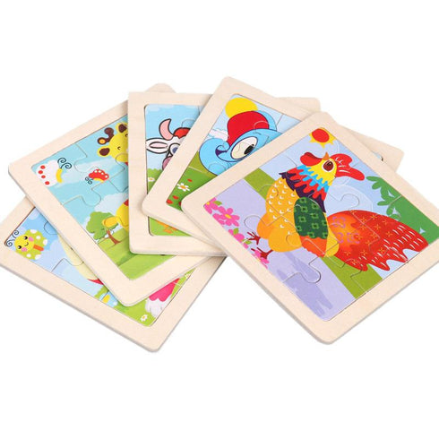 Early education puzzle puzzle toy enlightenment cognition cartoon wooden puzzle