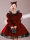 Children's Princess Dress Fall/Winter Red Velvet Halloween Dress Christmas New Year Joker Dress