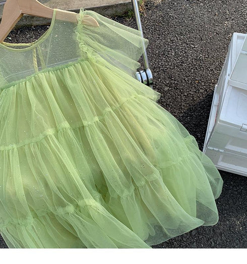 Children's Sweet Gauze Puffy Princess Skirt