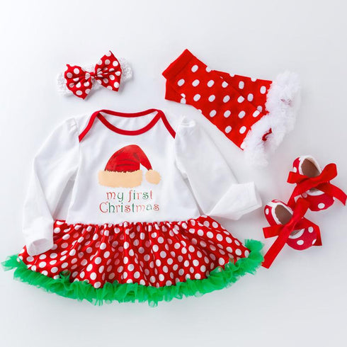 Christmas Baby Suit Long Sleeve Hardy Dress Festival Dress