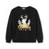 Cartoon elk print long sleeve warm Christmas casual sports sweater