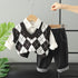 Spring and autumn boys casual sweater waistcoat set of three
