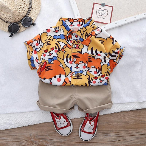 Summer children's short sleeve suit