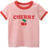 Summer girls short sleeve cherries