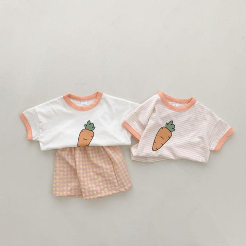 Refreshing Fruit Short Sleeve T-shirt Summer Carrot Loose Thin Cotton Soft Short Sleeve