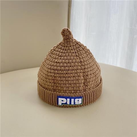 Autumn and winter simple pacifier wool cap 17.7-19.6 inches