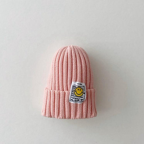 Baby patch smiley candy-colored wool hat smiley cone hat
