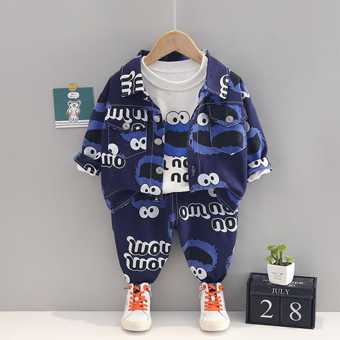 Boy's Spring and Autumn Dress Set of Three